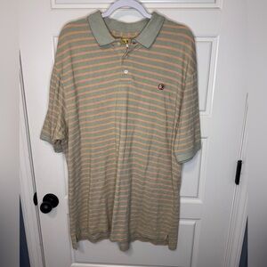 Vintage Duck Head Men’s Striped Short Sleeve Polo Shirt, XL